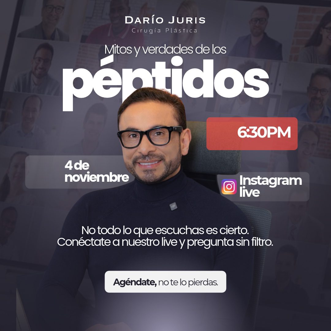 Live Mitos y verdades de los péptidos, 4 de noviembre 6:30 p. m. por Instagram